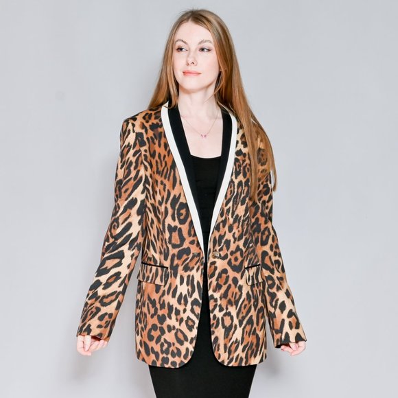 ESCADA Bryony Leopard Print Blazer Sz 42 - Picture 5 of 6